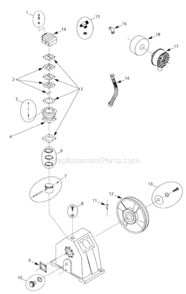 Part Location Diagram of VH901300AV Campbell Hausfeld Flywheel Washers And Screw